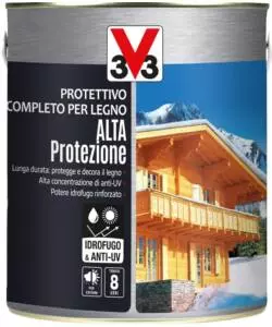 PROTETTIVO COMPLETO PER LEGNO ALTA PROTEZIONE A SOLVENTE, COLORE NOCE MEDIO - 2,5 LITRI